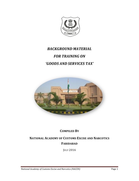 thumbnail of GST Training Material 2016