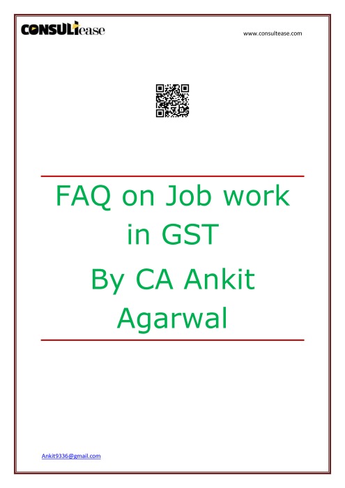 thumbnail of FAQ on Job work in GST