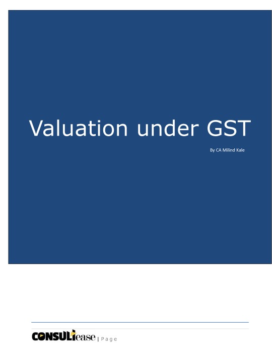 thumbnail of Valuation under GST