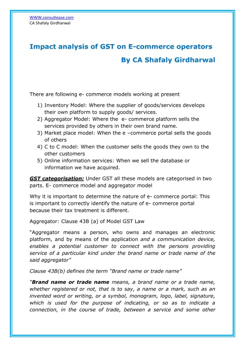 thumbnail of Impact analysis of GST on E commerce