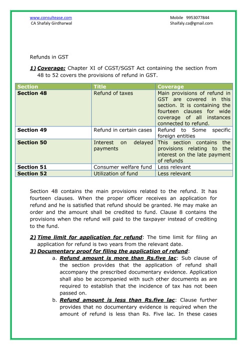 thumbnail of Refunds in GST