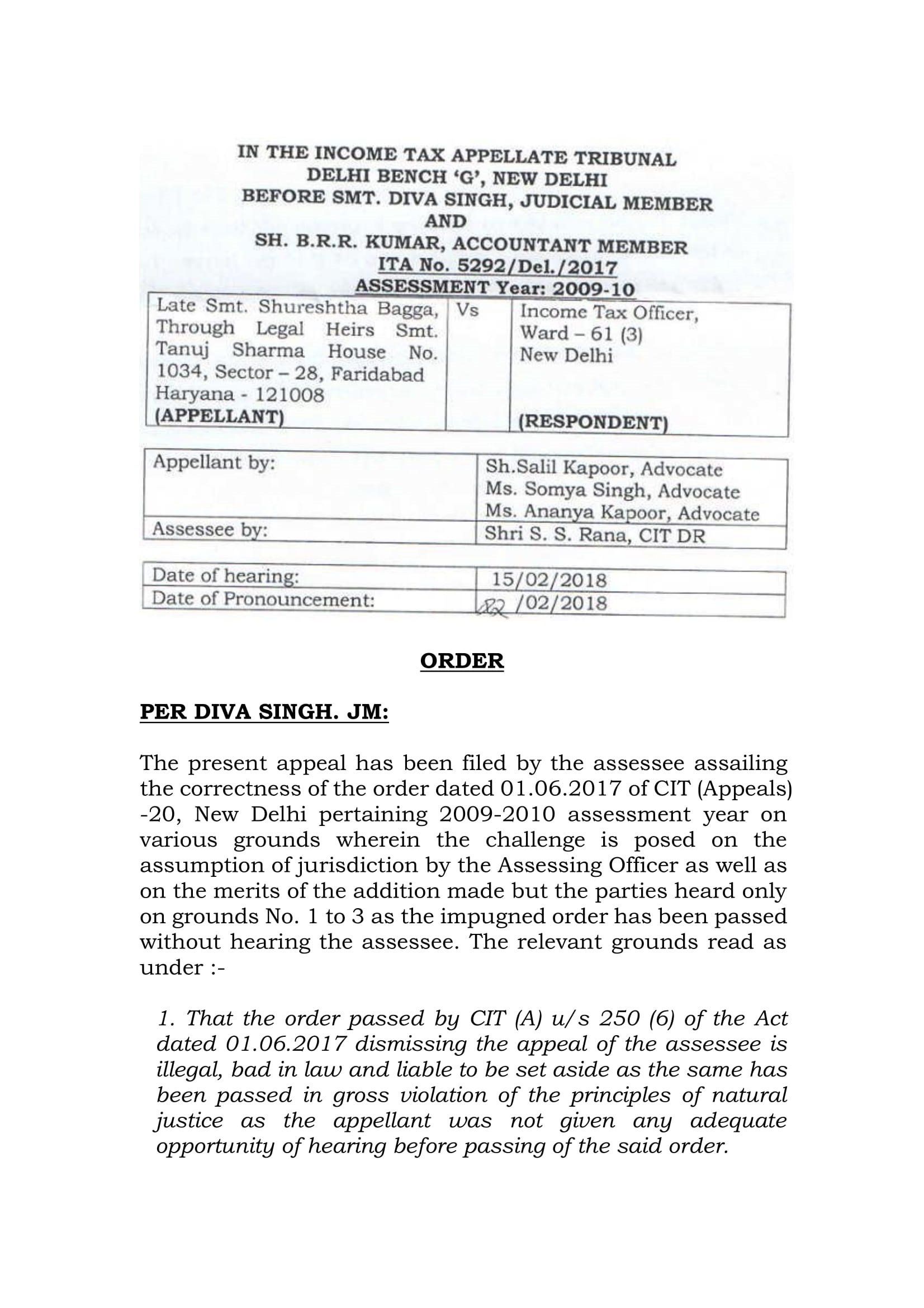 Late-Smt.-Shureshtha-Bagga-Vs.-Income-Tax-Officer-ITAT-Delhi-1