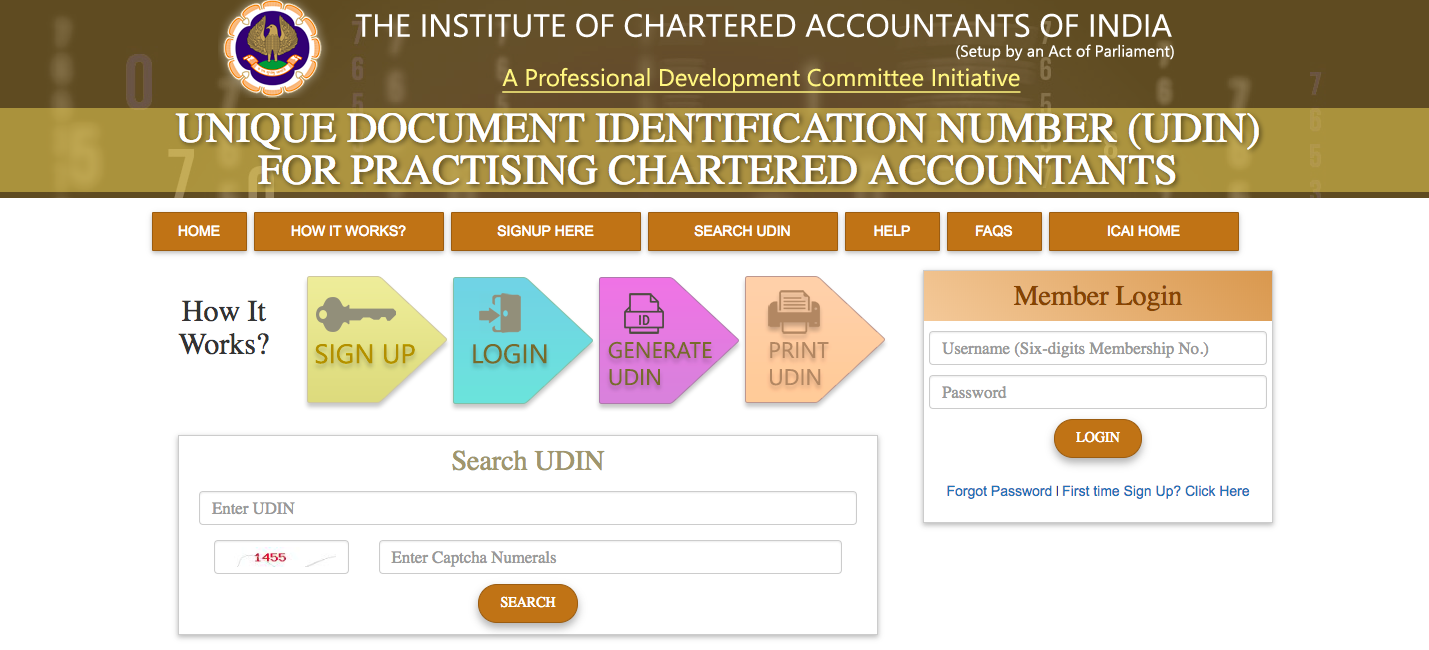 UDIN by ICAI