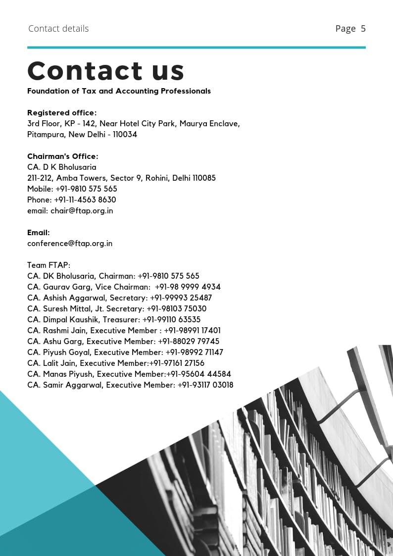 6th Residential Conference by FTAP