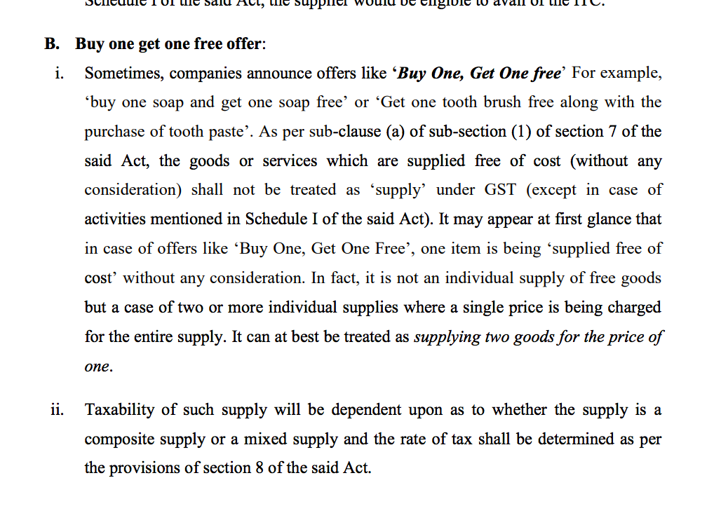 Discounts & promotion schemes in GST