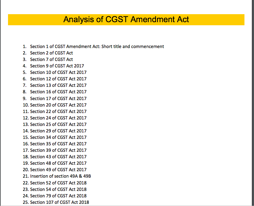 Free E-book for CGST amendment Act