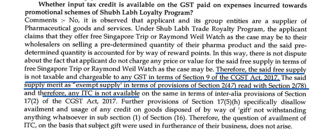 Sanofi Advance ruling on ITC
