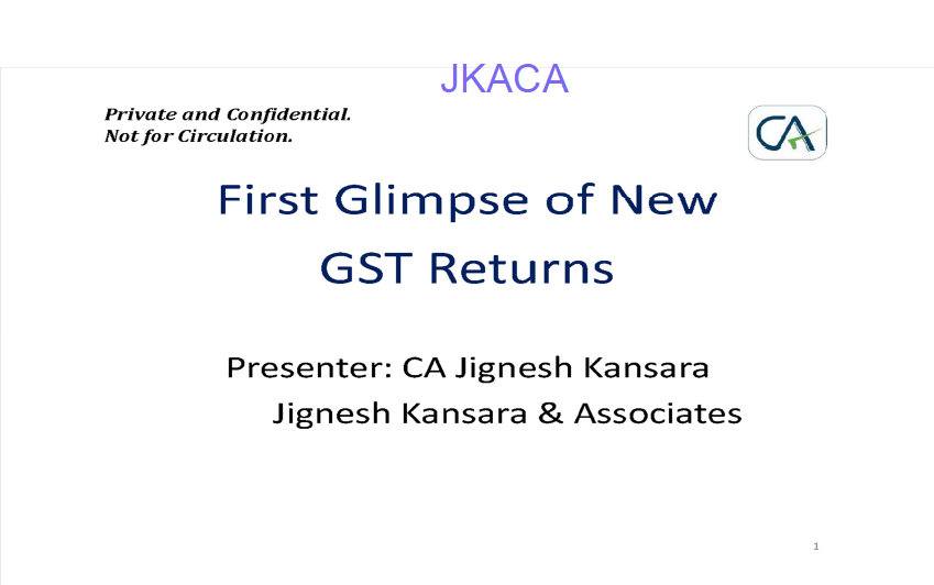 new GST return: ppt