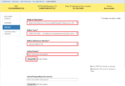 Filing reply to Form GST DRC-22 against proceeding