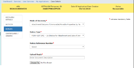 Filing reply to Form GST DRC-22 against proceeding