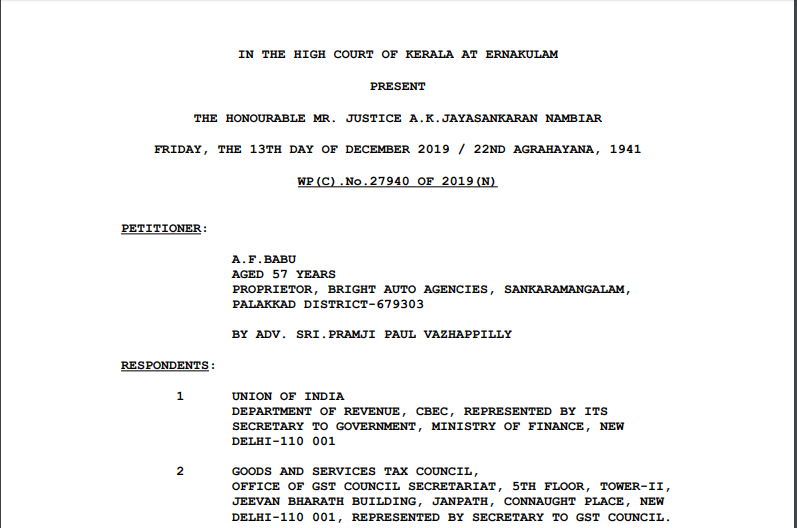 A.F.BABU  versus  UNION OF INDIA