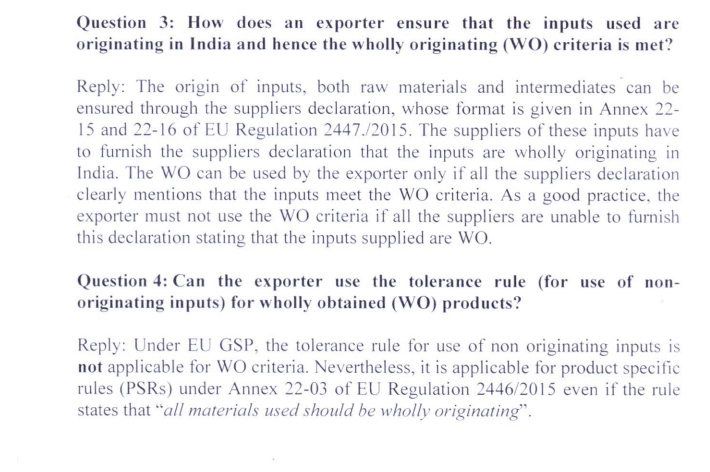 Trade Notice to keep control of exporters using a self-certified system