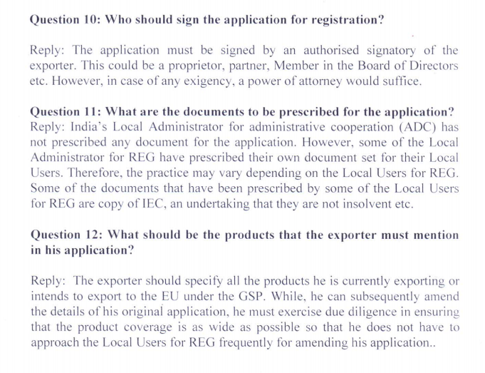 Trade Notice to keep control of exporters using a self-certified system