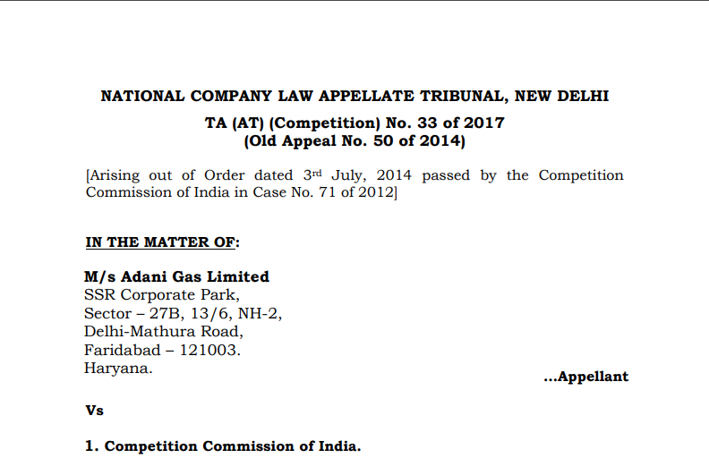 NCLAT Confirms Penalty on Adani Gas for Abuse of Dominant Position