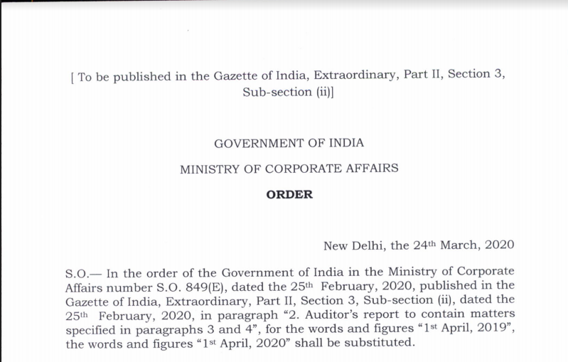 Relief to corporates from compliance
