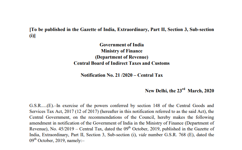 GSTR-1 due date for J&K where TO is less than 1.5 Cr