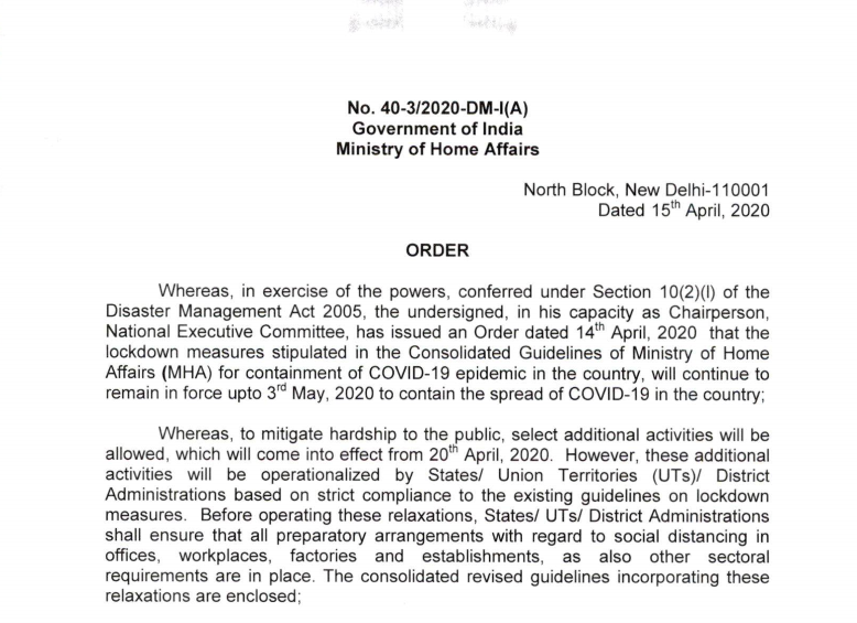 Construction is allowed in some govt projects