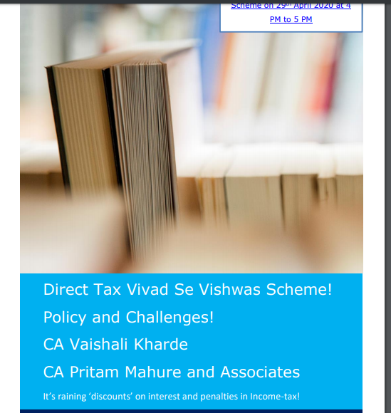 Direct Tax Vivad Se Vishwas Scheme! Policy and Challenges!