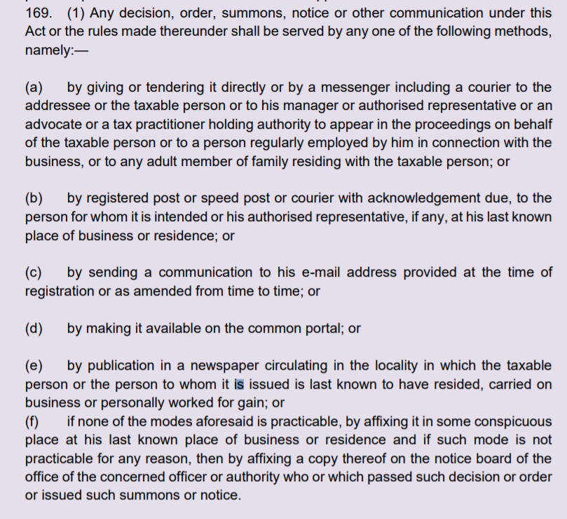 Show cause notice (SCN)