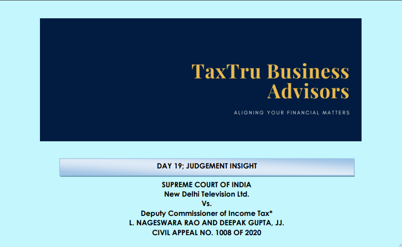 New Delhi Television Ltd. Vs. Deputy Commissioner of Income Tax