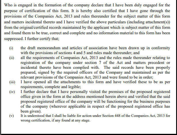 New Form for Company Incorporation(SPICe+). SPICe+(Simplified Proforma for Incorporating Company Electronically Plus) PART-A.
