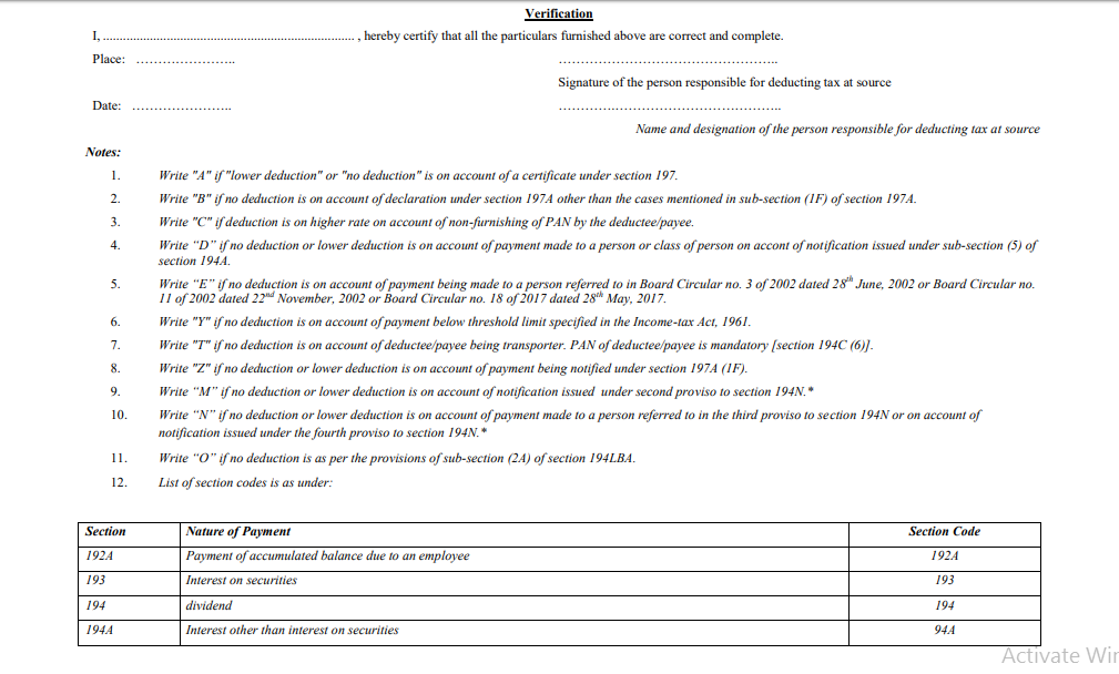 Notification for Deduction of TDS at Lower Rate