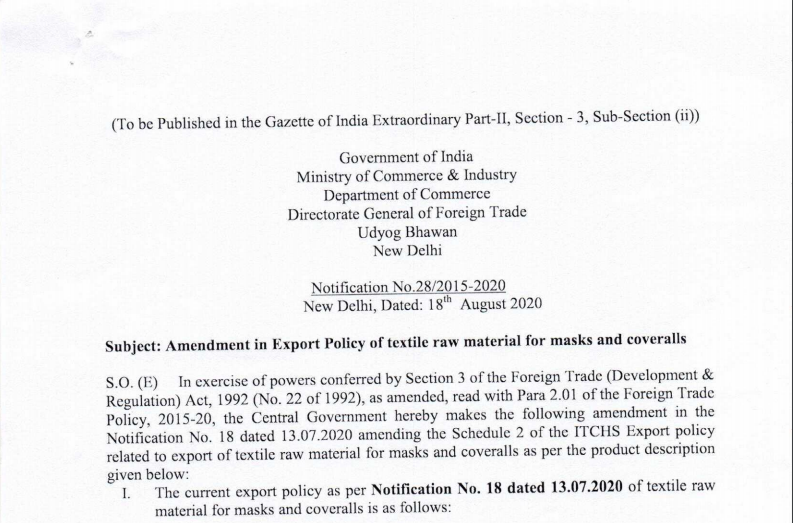 Notification No. 28/2015-2020