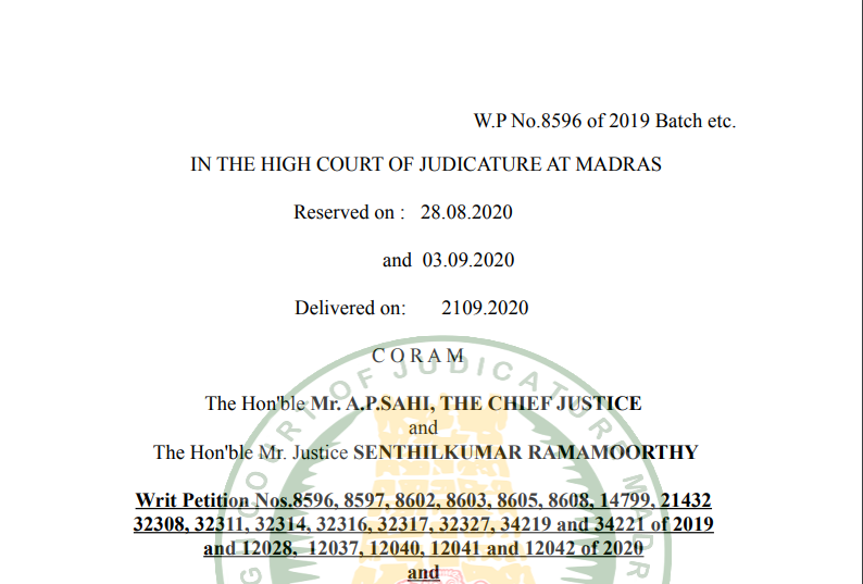 Madras HC in the case of Tvl. Transtonnelstroy Afcons Joint venture