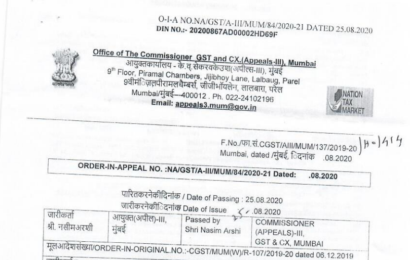 Service Tax Refund on Flat Cancellation