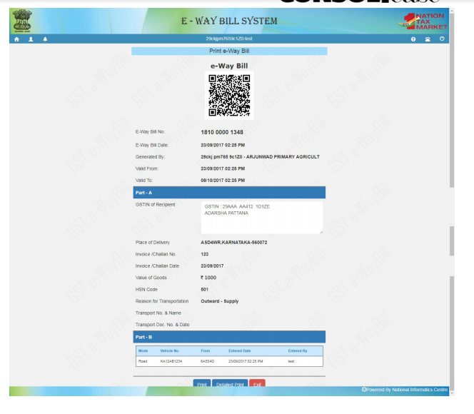 Who is required to make an E-way bill in GST? procedure and liability