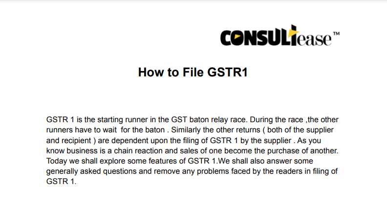 How to File GSTR-1