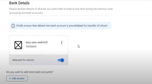 bank details